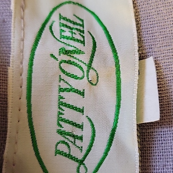 VINTAGE 80s Patty O'Neil midi dress grey with white pinstripes - Picture 4 of 6